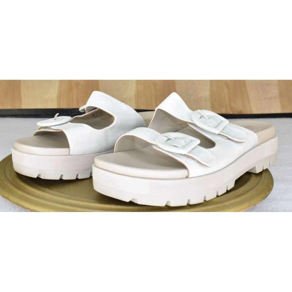 Vionic Capitola Women Sandals Size 9 Oatmeal Beige Platform Orthotic Nubuck